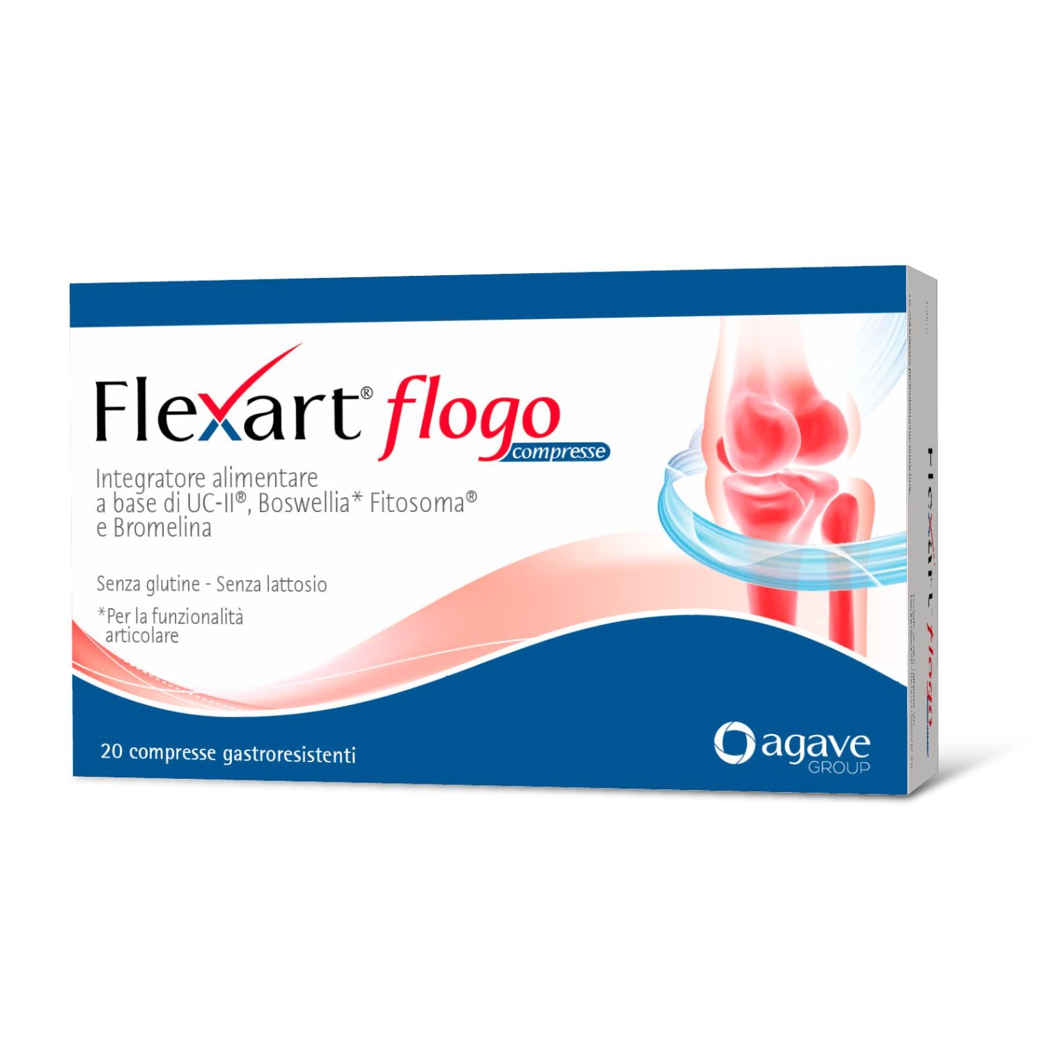 Flexart Flogo | Integratore Funzionalità Articolare UC-II e Boswellia | 30 Compresse Gastroresistenti
