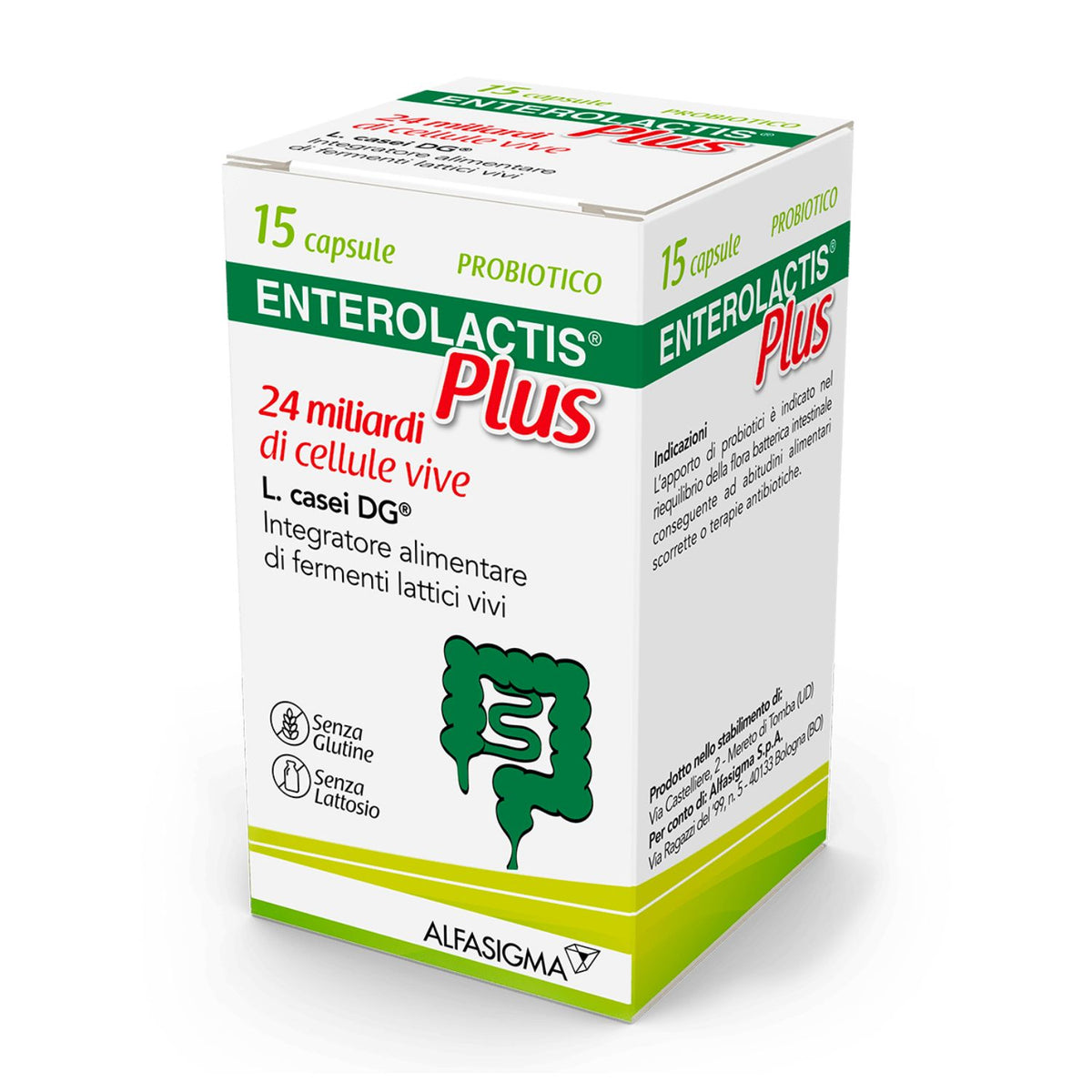 Enterolactis Plus | Integratore Fermenti Lattici | 15 Capsule  