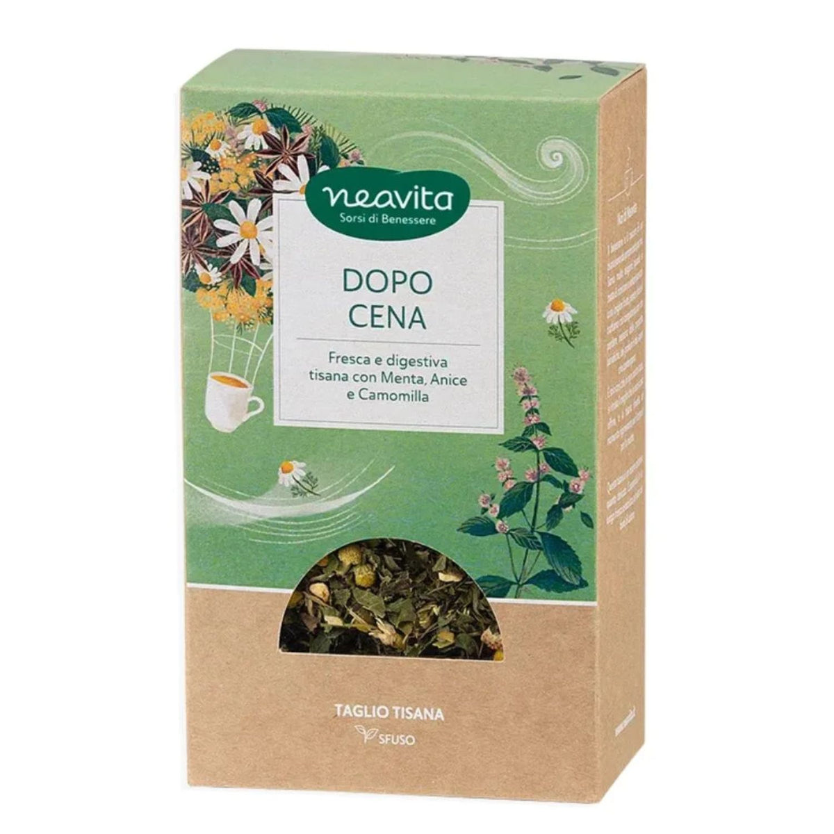 Neavita Dopo Cena | Tisana Digestiva Taglio Sfuso Ricarica | 45g  