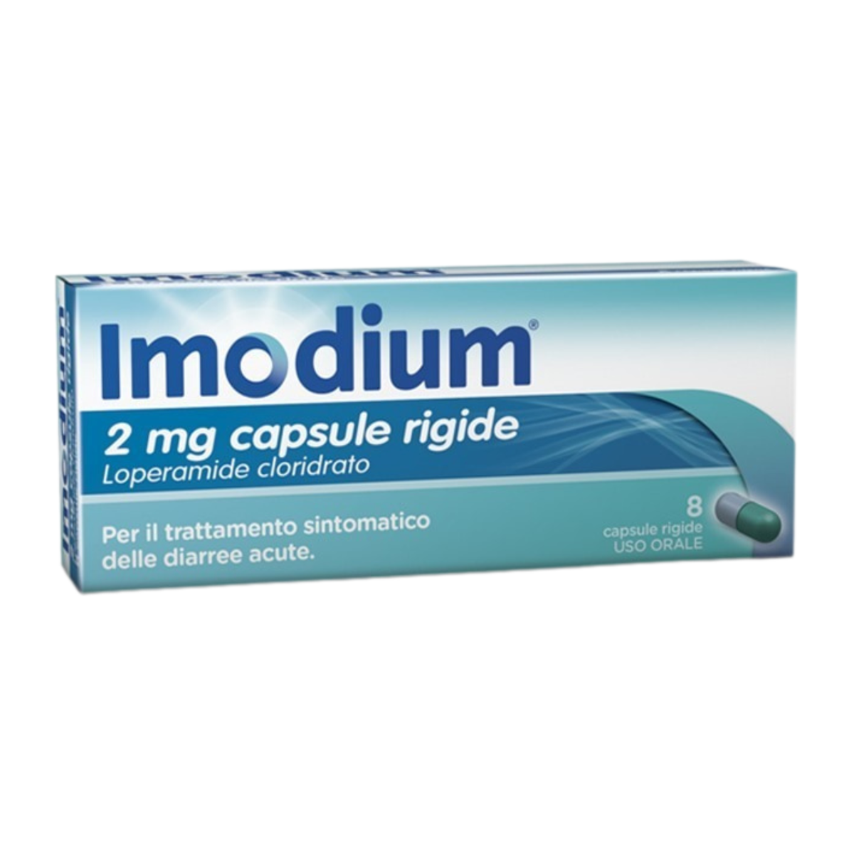 Imodium 2mg | Antidiarroico Loperamide | 8 Capsule Rigide  