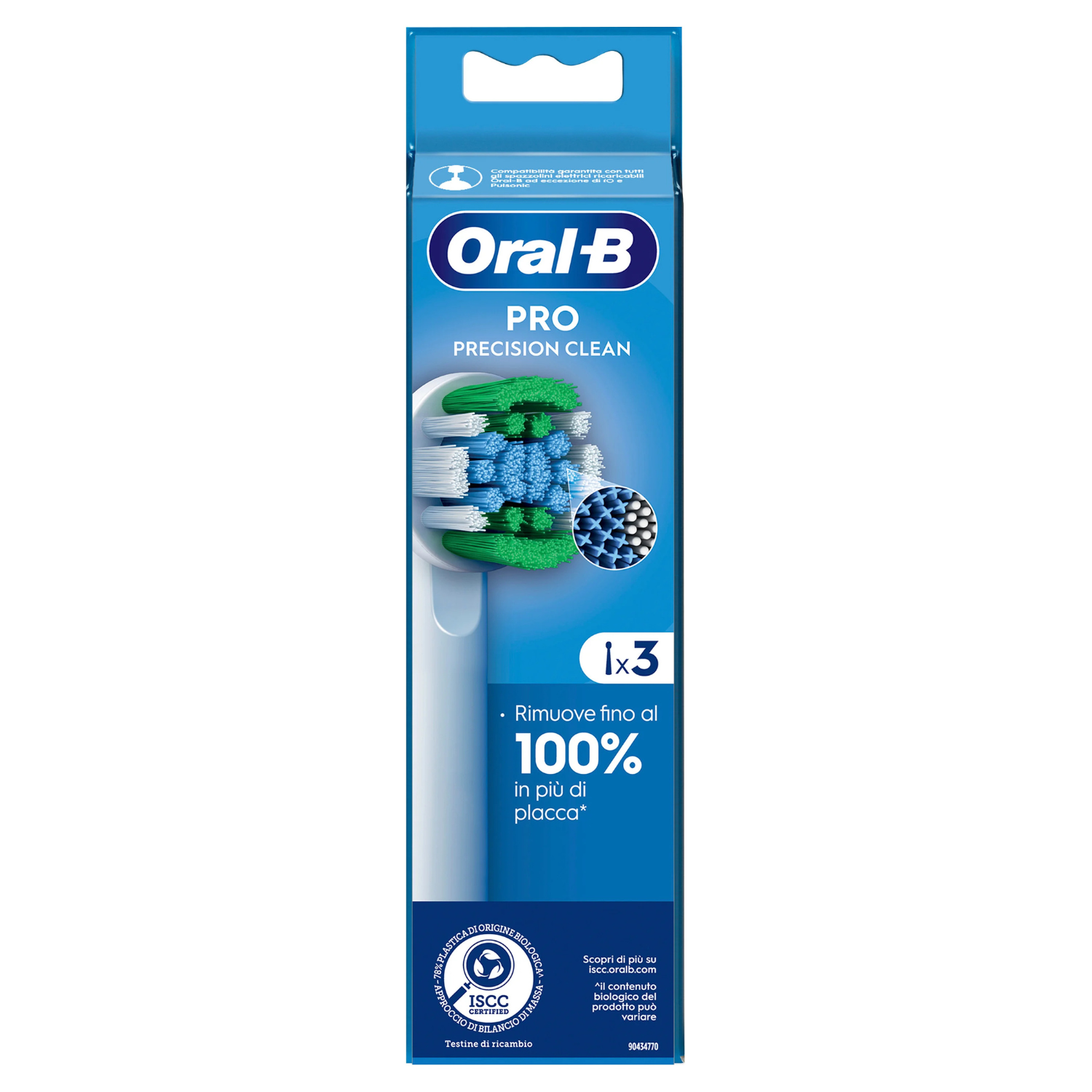 Oral-B Testine Di Ricambio Crossaction 3 Pezzi