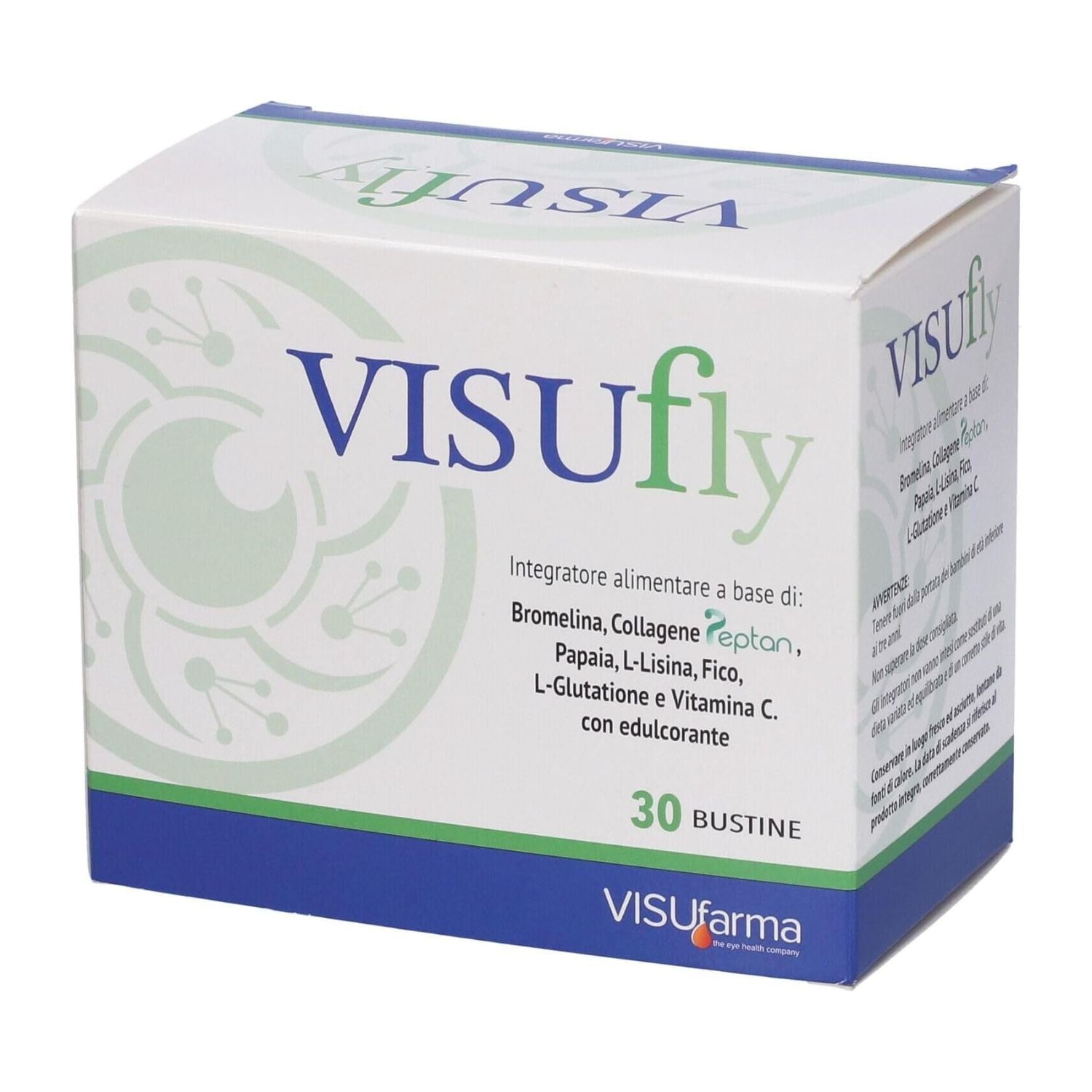 VISUfly | Integratore Benessere Vista Bromelina e Collagene | 30 Bustine
