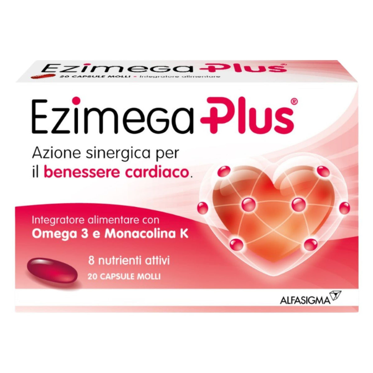 Ezimega Plus | Integratore Colesterolo Omega-3 | 20 Capsule Molli  