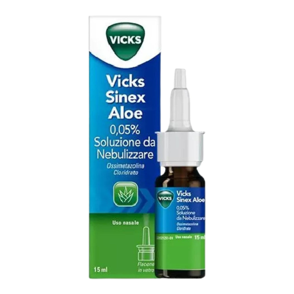 Vicks Sinex Aloe | Spray Nasale Decongestionante con Aloe Vera | 15ml  