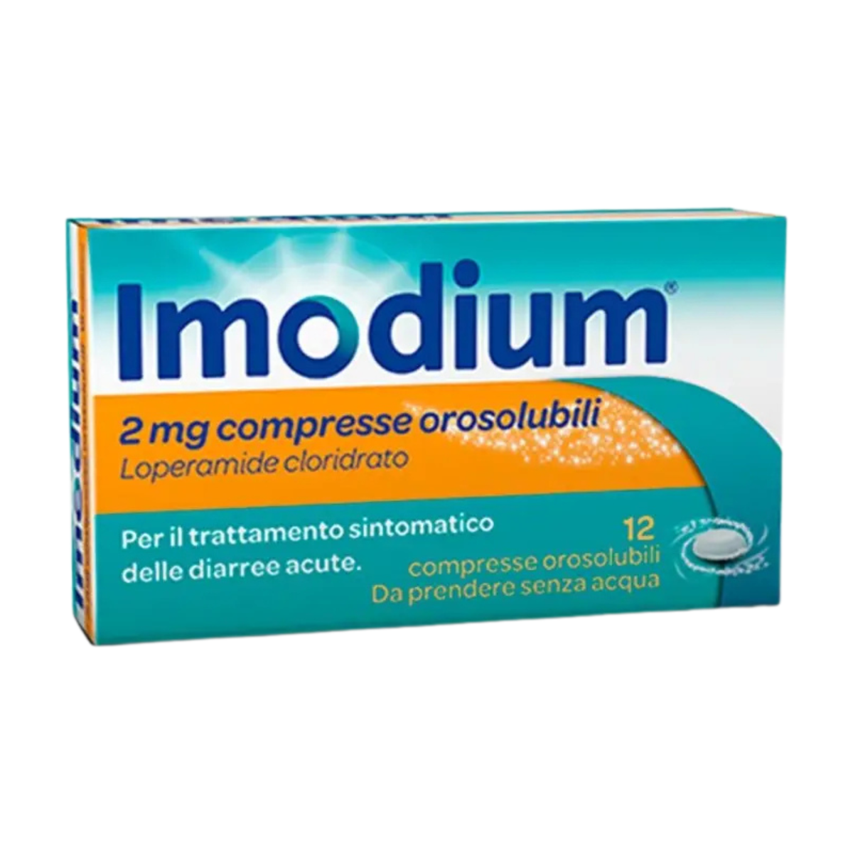 Imodium 2mg | Antidiarroico Loperamide | 12 Compresse Orosolubili  