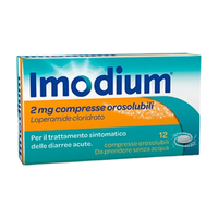 Imodium 2mg | Antidiarroico Loperamide | 12 Compresse Orosolubili