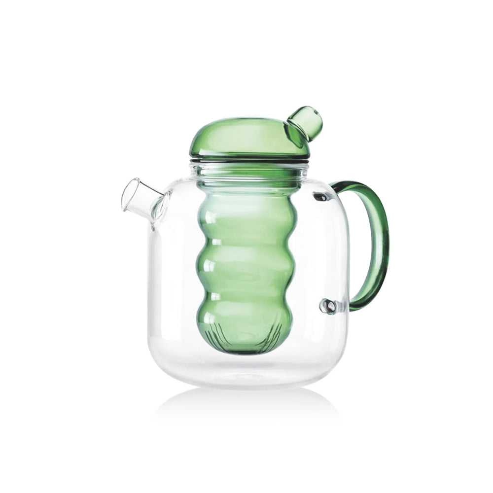 Himalaya Teiera Verdiana | Vetro Borosilicato Pyrex con Filtro in Vetro | 1000 ml  