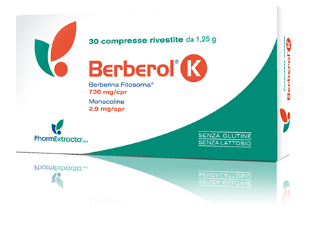 Berberol K | Integratore Berberina Fitosoma e Riso Rosso | 30 Compresse  