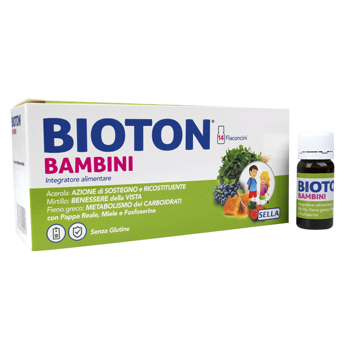 Bioton Bambini Integratore | Acerola Pappa Reale | 14 Flaconcini  