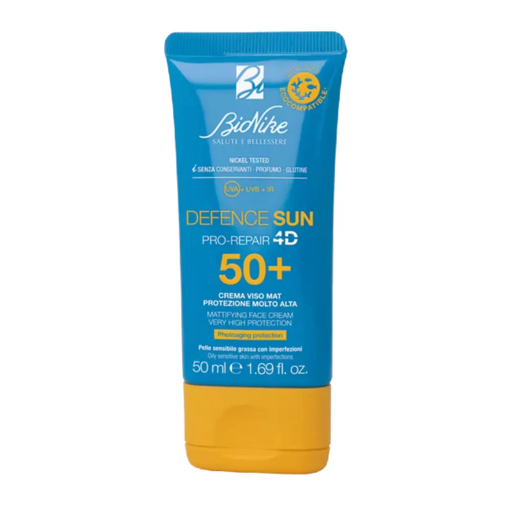 Bionike Defence Sun Crema Viso Mat Spf50+ Protezione Solare Molto Alta 50ml