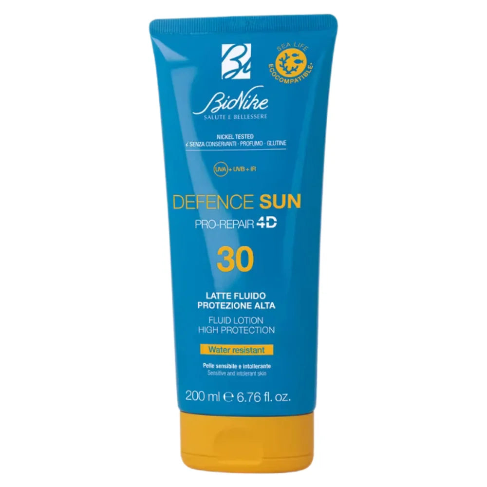 Bionike Defence Sun Latte Fluido Water Resistant Spf30 Protezione Solare Alta 200ml