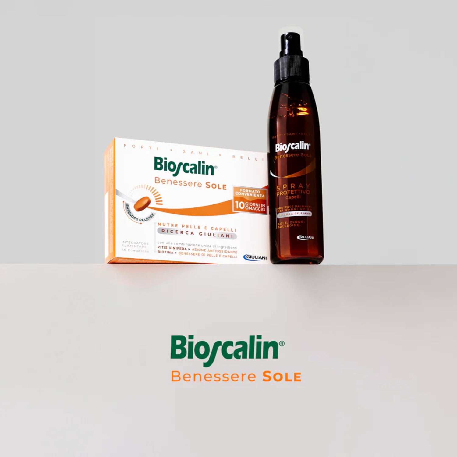 Bioscalin Sole linea integratore e prodotti solari capelli pelle