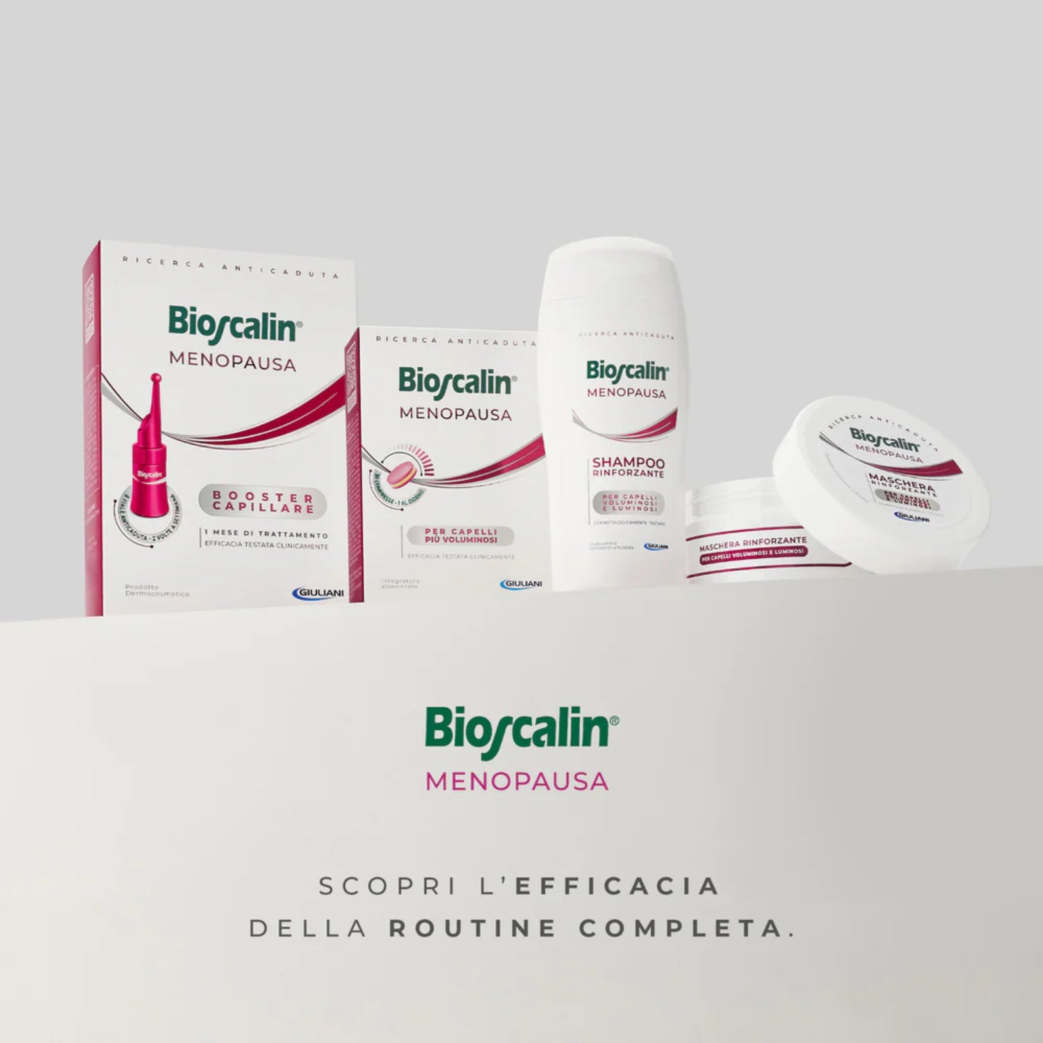 Bioscalin Menopausa linea capelli donna compresse e trattamenti