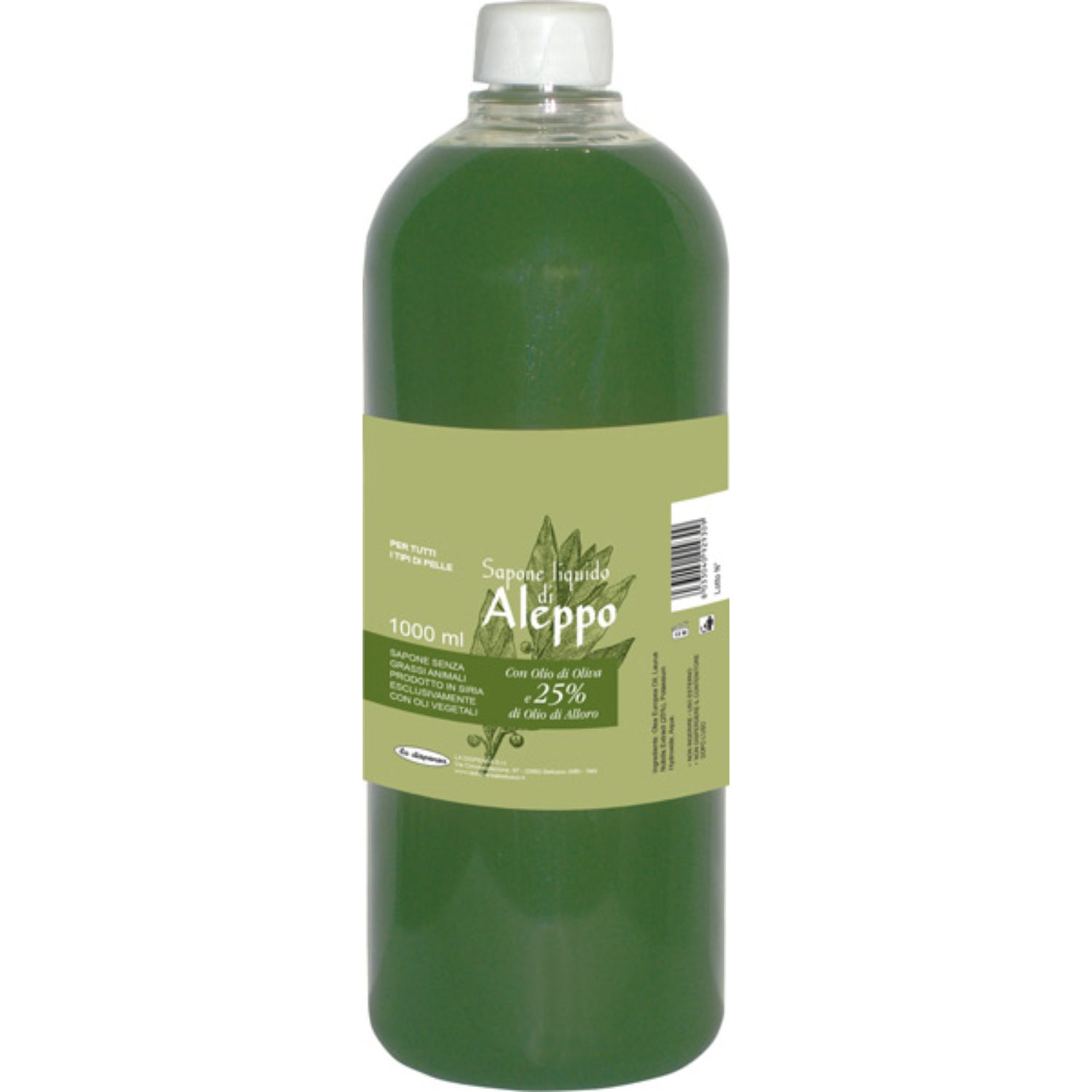 Sapone di Aleppo Liquido La Dispensa | Protettivo e Lenitivo | 1 L