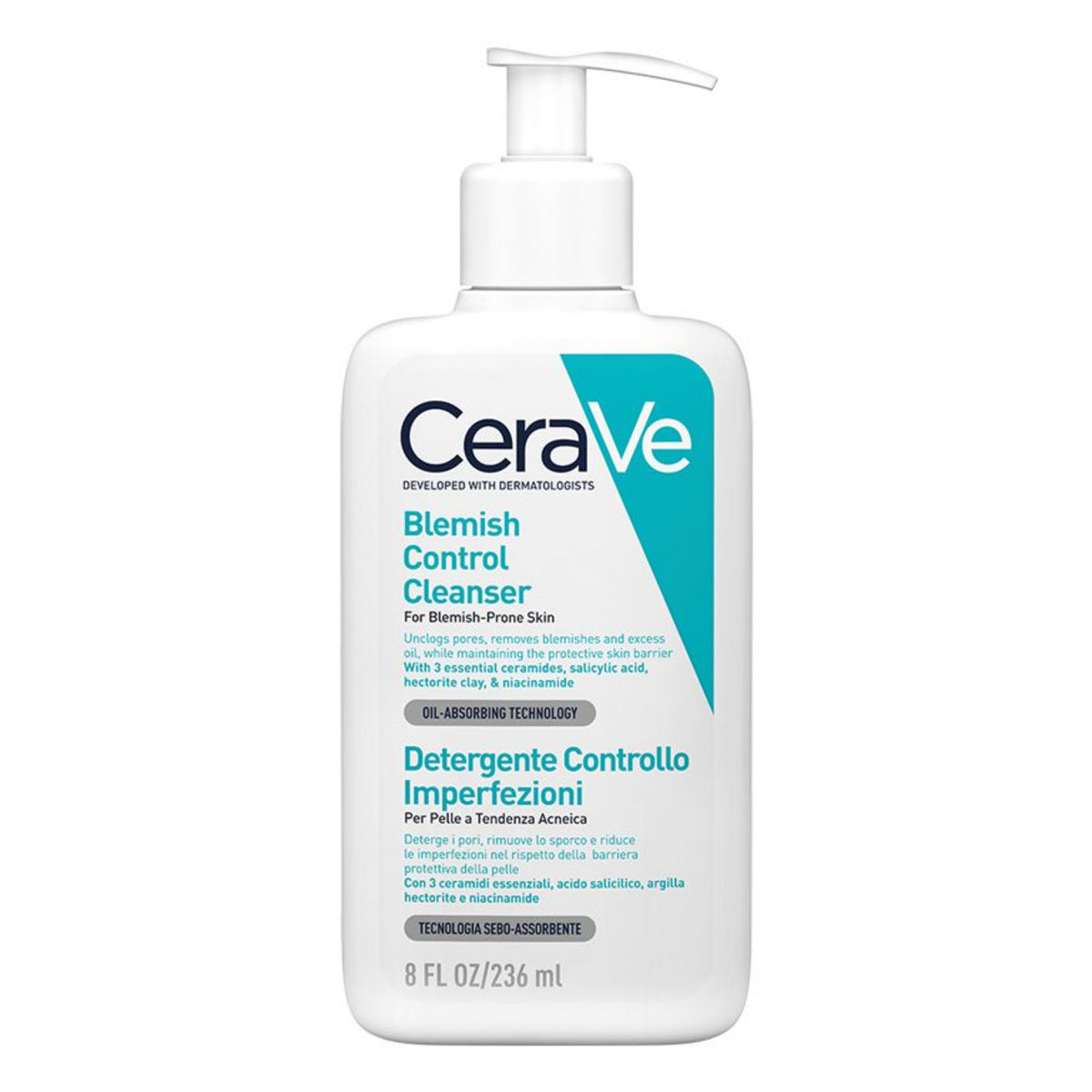 CeraVe | Detergente Controllo Imperfezioni Viso Pelle Acneica | 236ml  