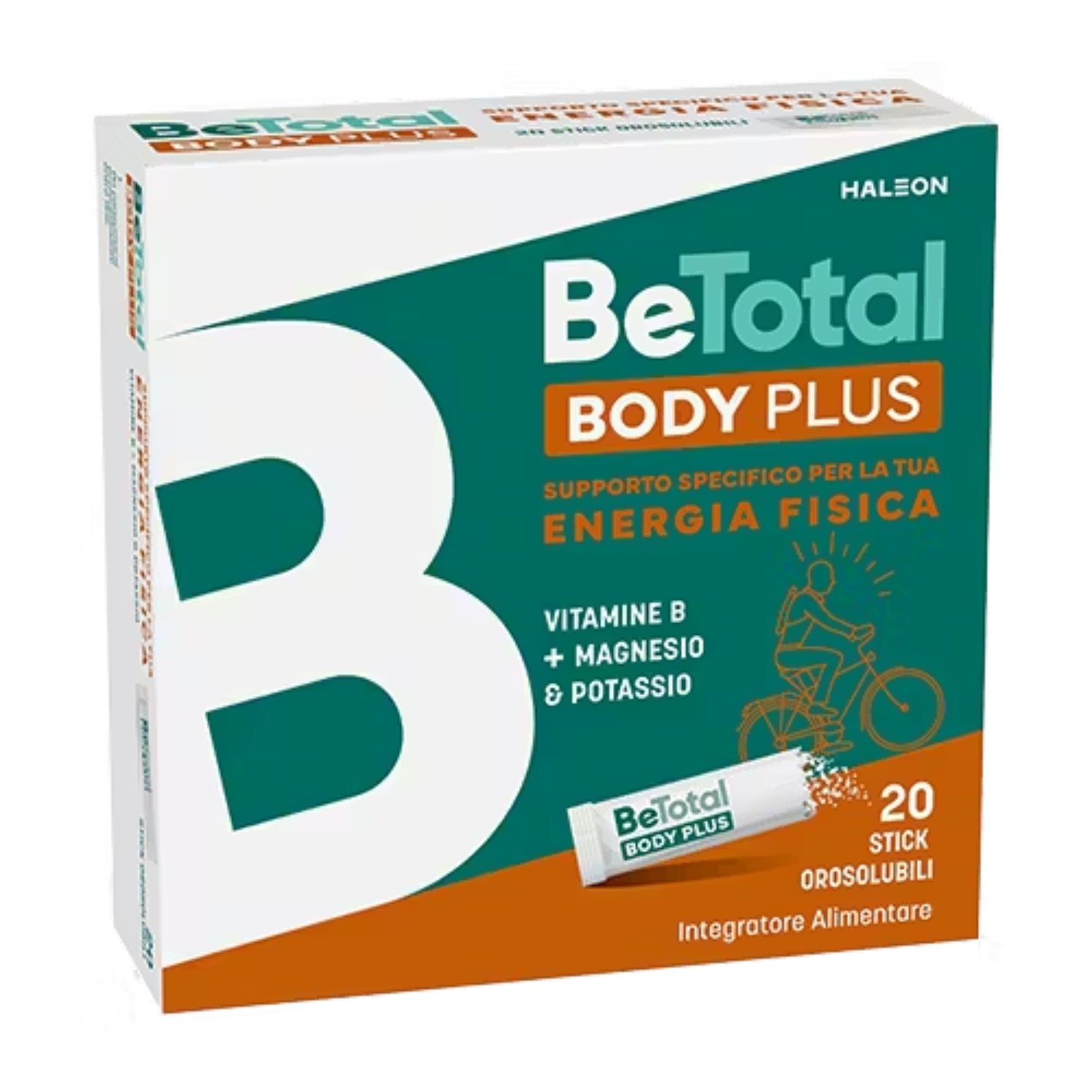 BeTotal Body Plus | Vitamine B Magnesio Potassio | 20 Stick Orosolubili
