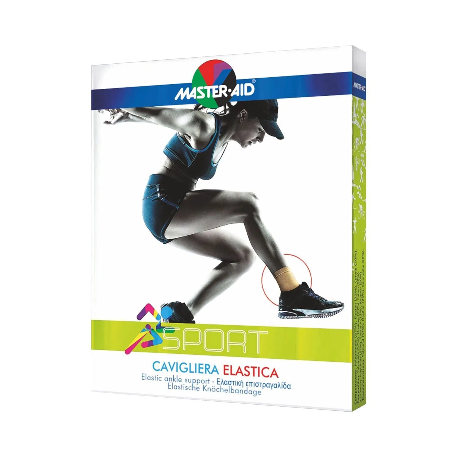 Master-Aid Sport Cavigliera Elastica | Cavigliera Ortopedica | Taglia 3