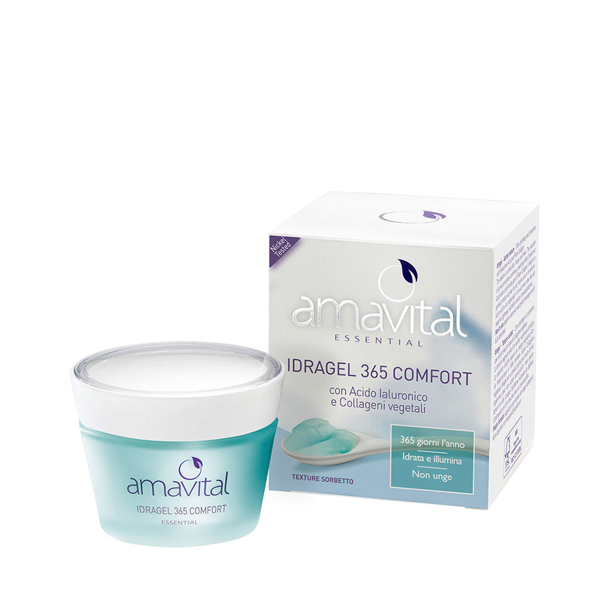 Amavital Essential Idragel 365 Gel Viso | Idratante Tonificante | 50 ml
