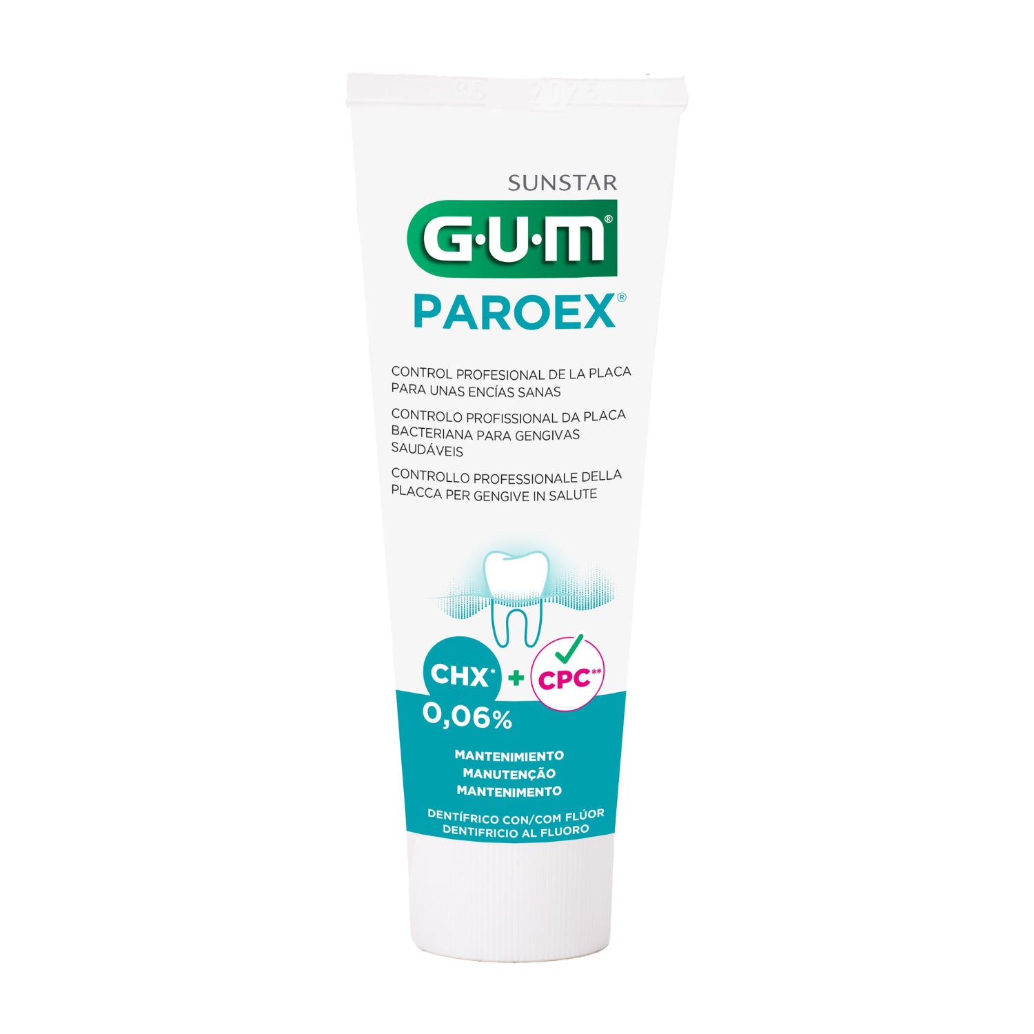 GUM Paroex | Dentifricio di Mantenimento con Clorexidina 0,06% Con CPC | 75 ml

