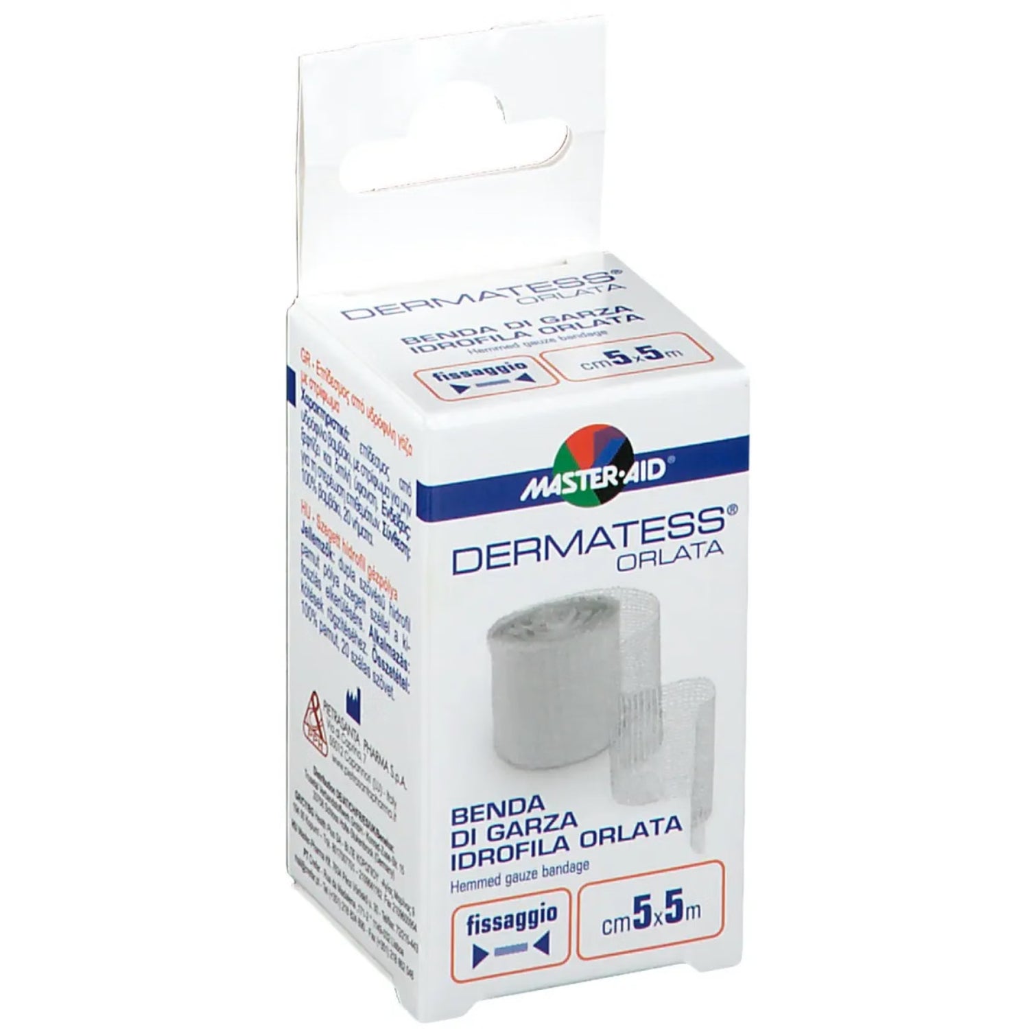 Master-Aid Dermatess Benda Orlata | Fissaggio Medicazioni | 5m x 5cm