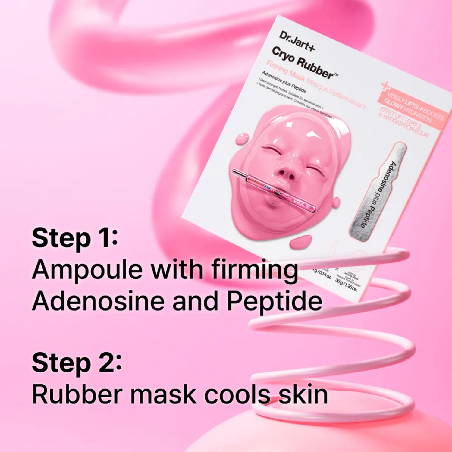 Dr.Jart+ Cryo Rubber Firming Mask | Maschera Hydrogel Adenosina Peptidi | 1 Pezzo 3