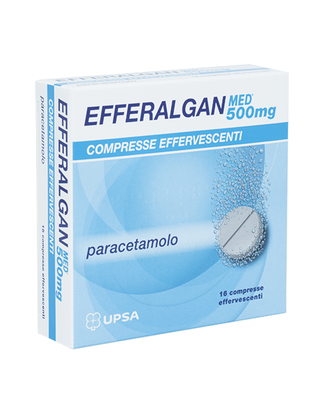 Efferalganmed 500mg | Antipiretico Analgesico | 16 Compresse Effervescenti