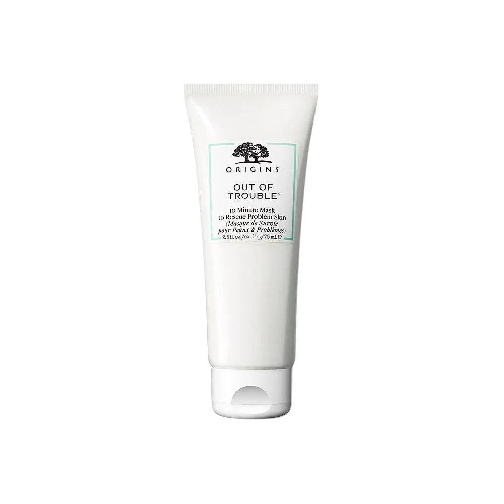 Origins Out Of Trouble | Maschera Viso 10 Minuti Pelli Grasse Acne Zinco | 75 ml