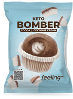 Feeling OK Keto Bomber | Cacao e Cocco Low Carb | 50 g  