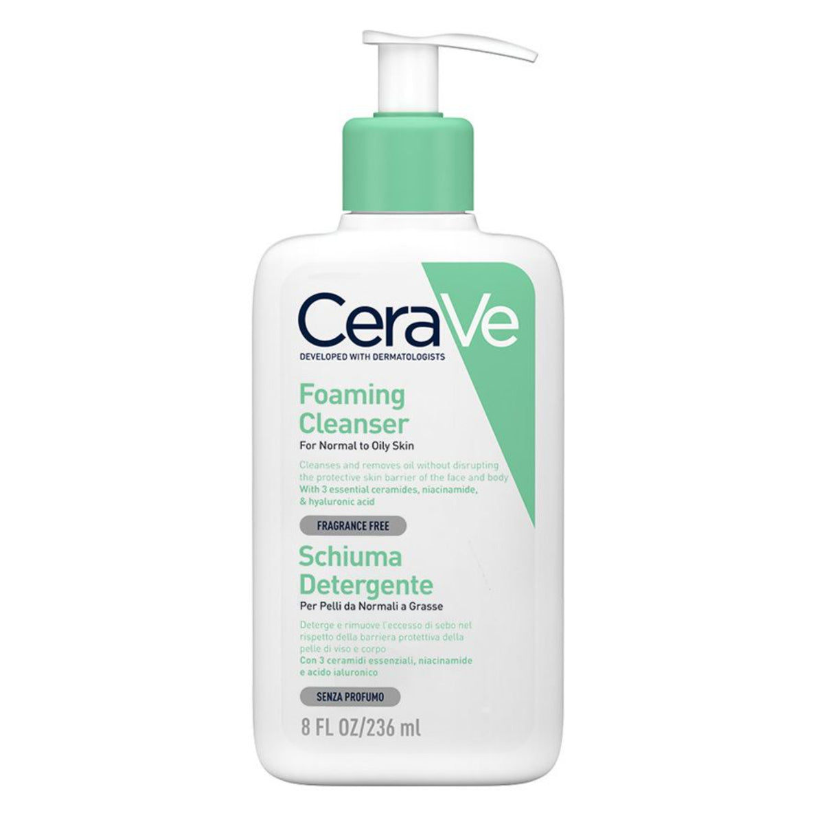 CeraVe | Schiuma Detergente Viso Pelle Normale Grassa | 236ml  