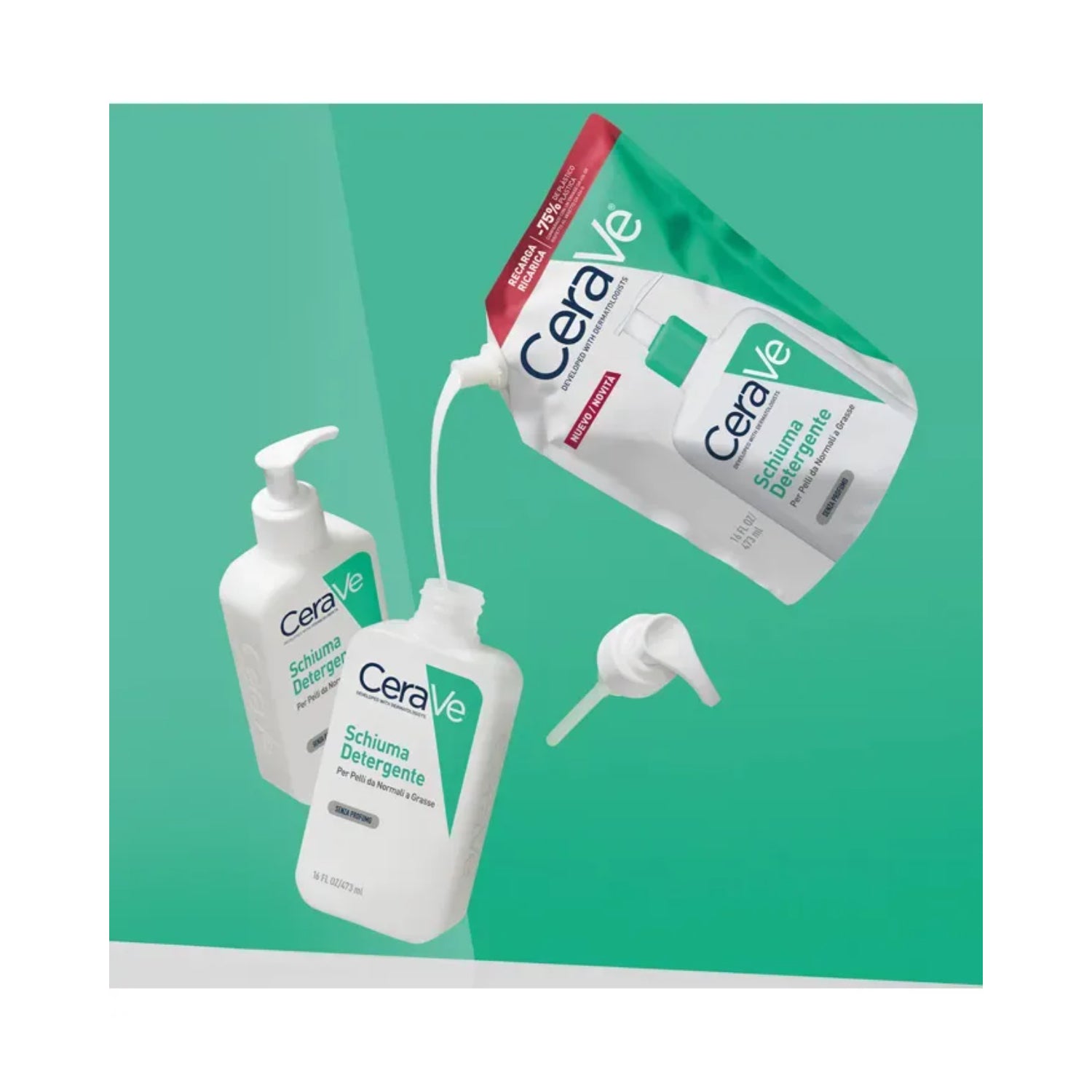 CeraVe | Refill Schiuma Detergente Viso Pelle Normale Grassa | 473ml 3