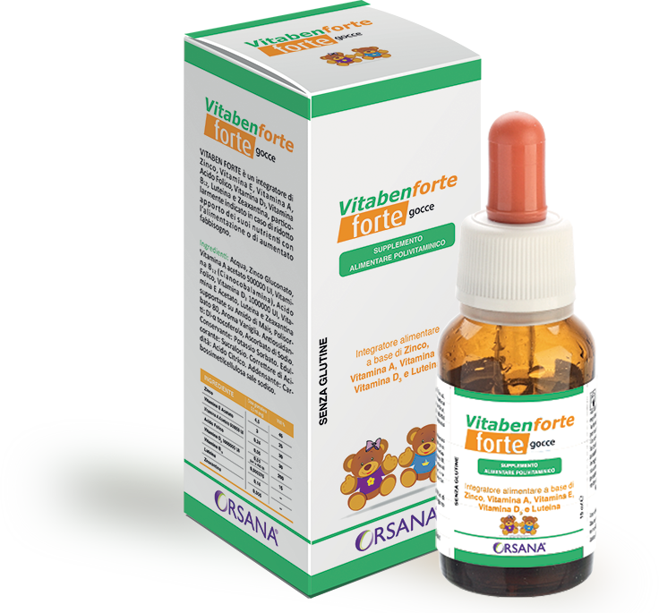 VitaBen Forte Gocce | Integratore Polivitaminico Zinco Vitamina A E D3 Luteina | 15ml  