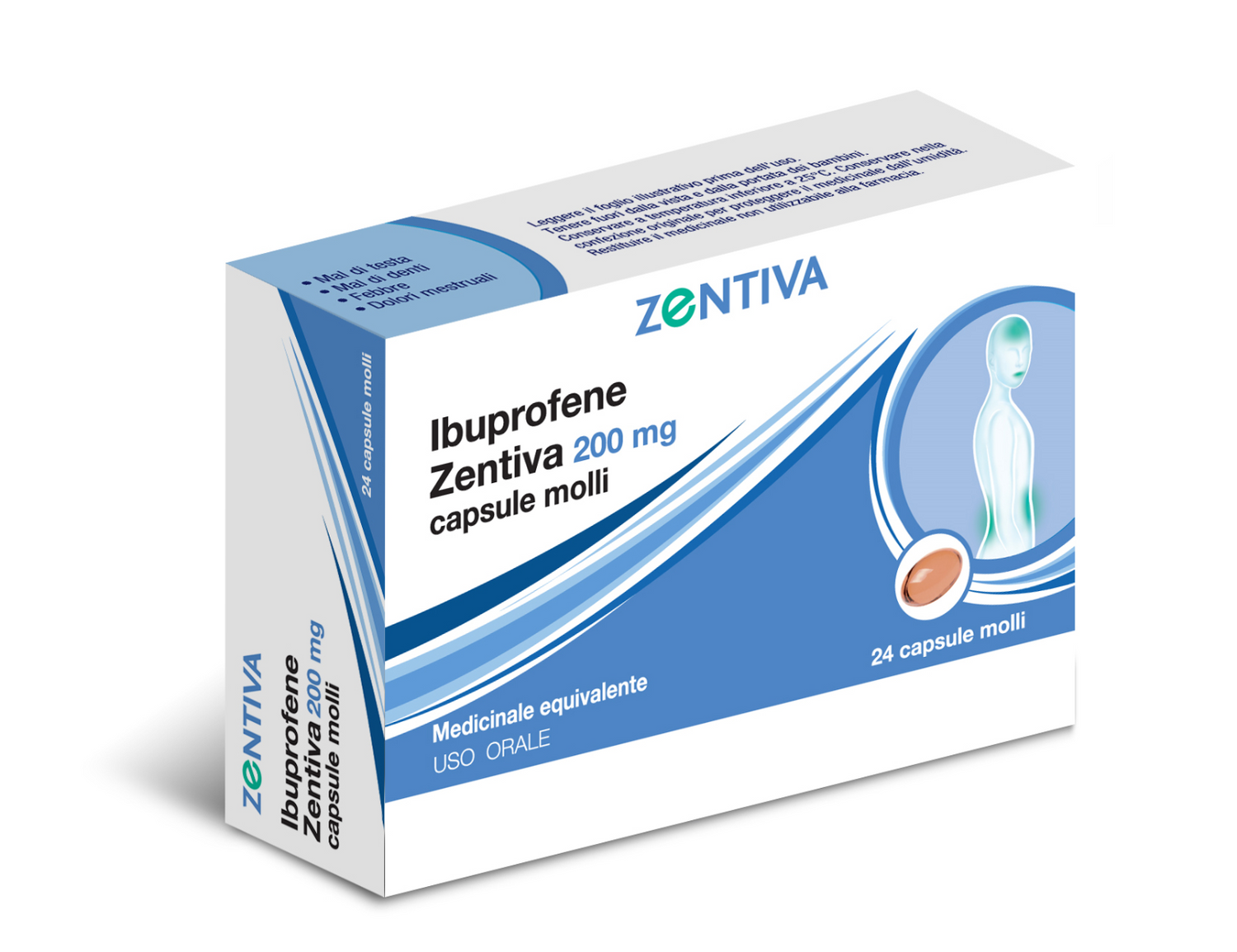 Ibuprofene 200mg 24 Capsule Molli - Zentiva