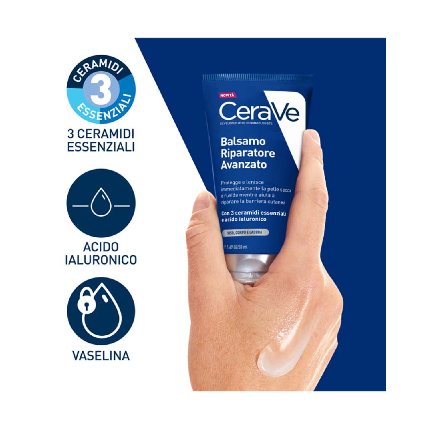 CeraVe | Balsamo Riparatore Avanzato Viso Corpo Pelle Molto Secca | 50ml 5