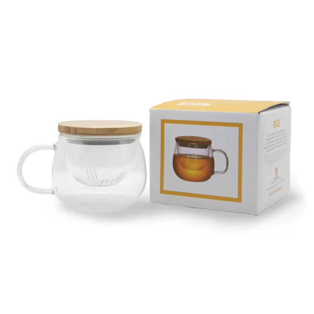 Himalaya Infusiera Bice | Tisaniera Vetro Borosilicato e Bambù | 350 ml 3