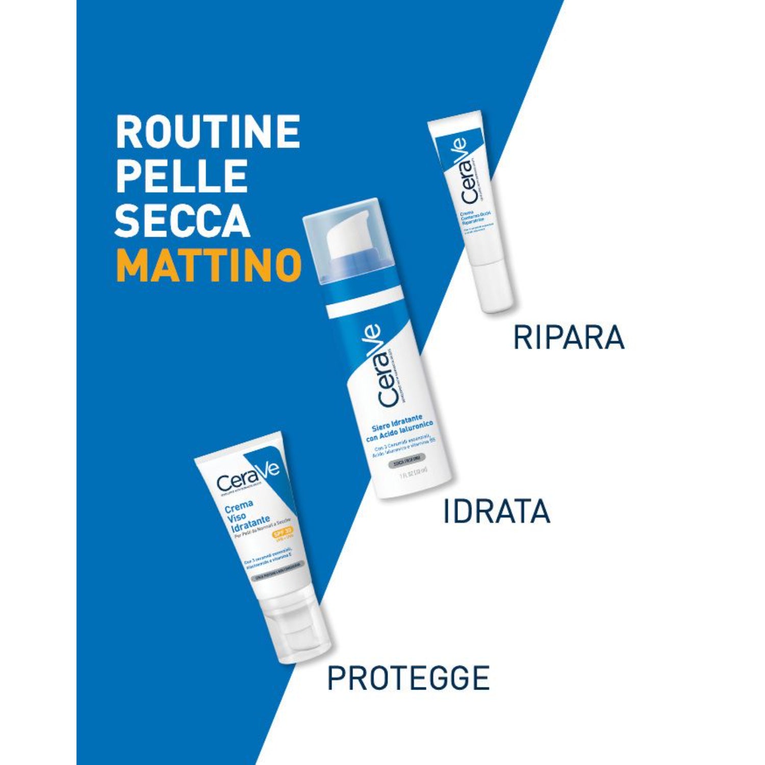 CeraVe siero idratante viso acido ialuronico pelle normale secca