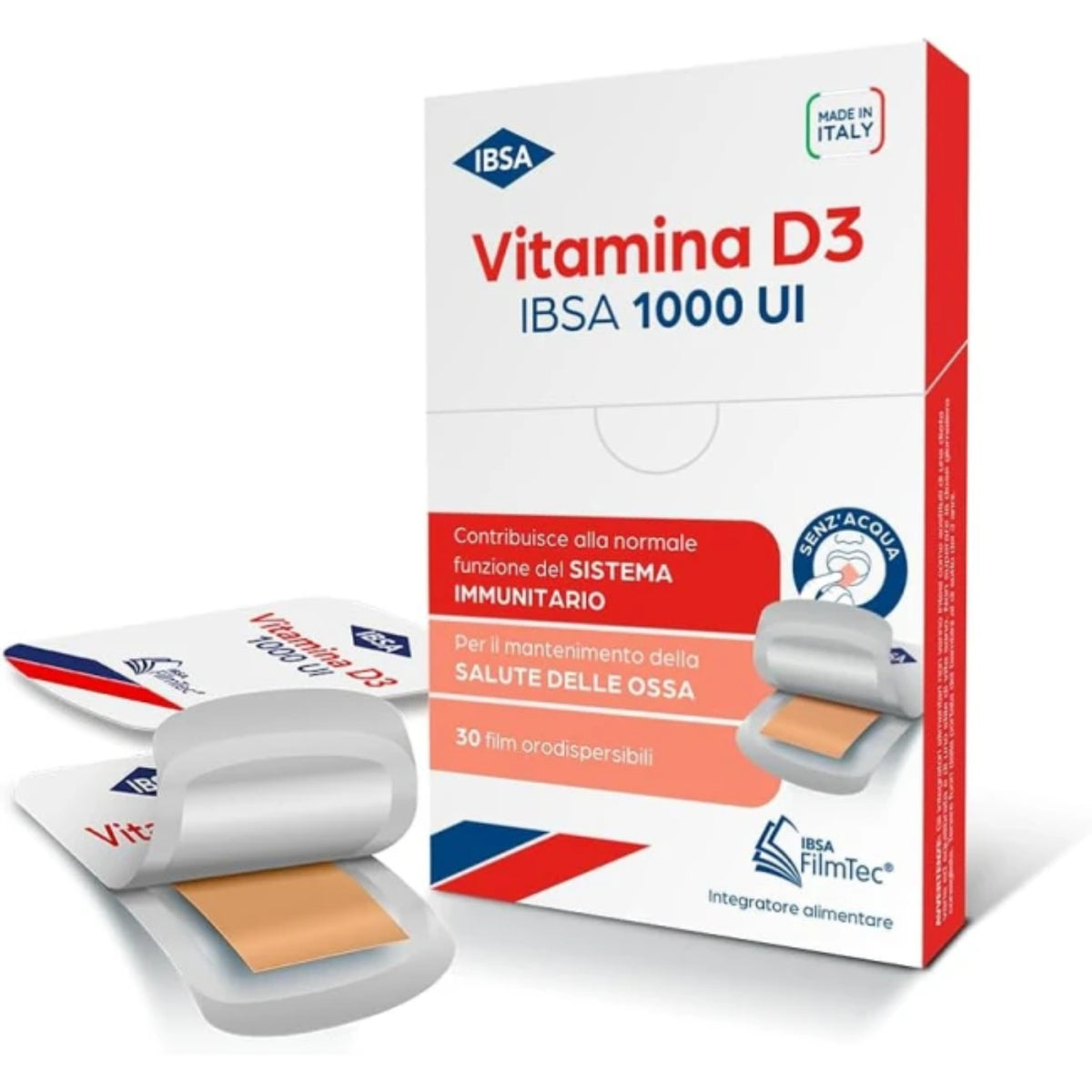 Vitamina D3 1000 UI IBSA | Integratore Ossa Immunità | 30 Film  