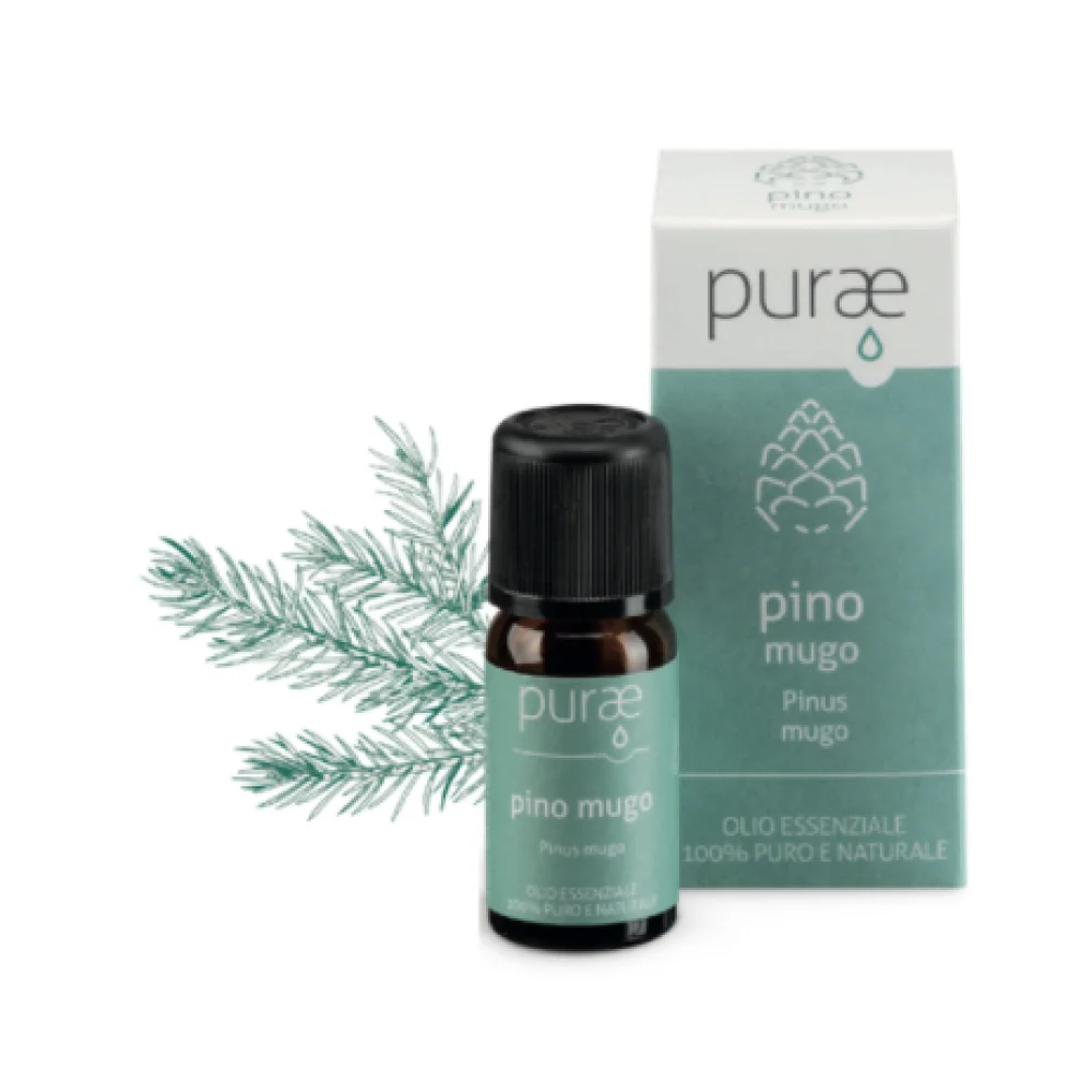 Purae Pino Mugo Bio | Olio Essenziale Balsamico Vie Respiratorie | 10ml