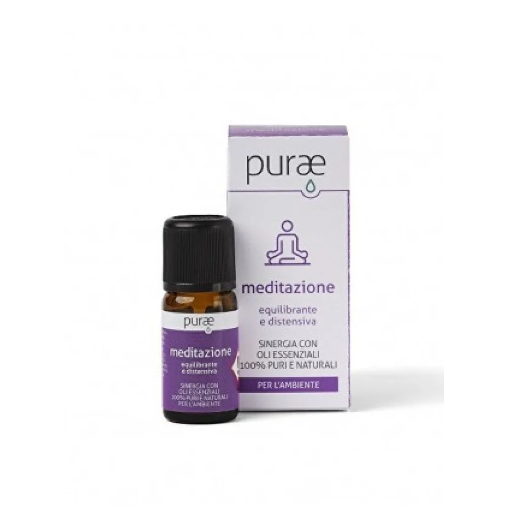 Purae Sinergia Meditazione | Oli Essenziali Rilassante per Yoga | 10ml