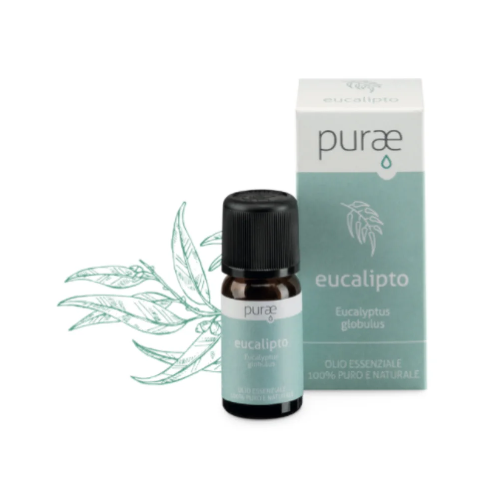 Purae Eucalipto | Olio Essenziale Balsamico Vie Respiratorie | 10ml
