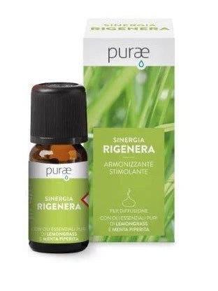 Purae Sinergia Rigenera | Oli Essenziali Riequilibrante | 10ml