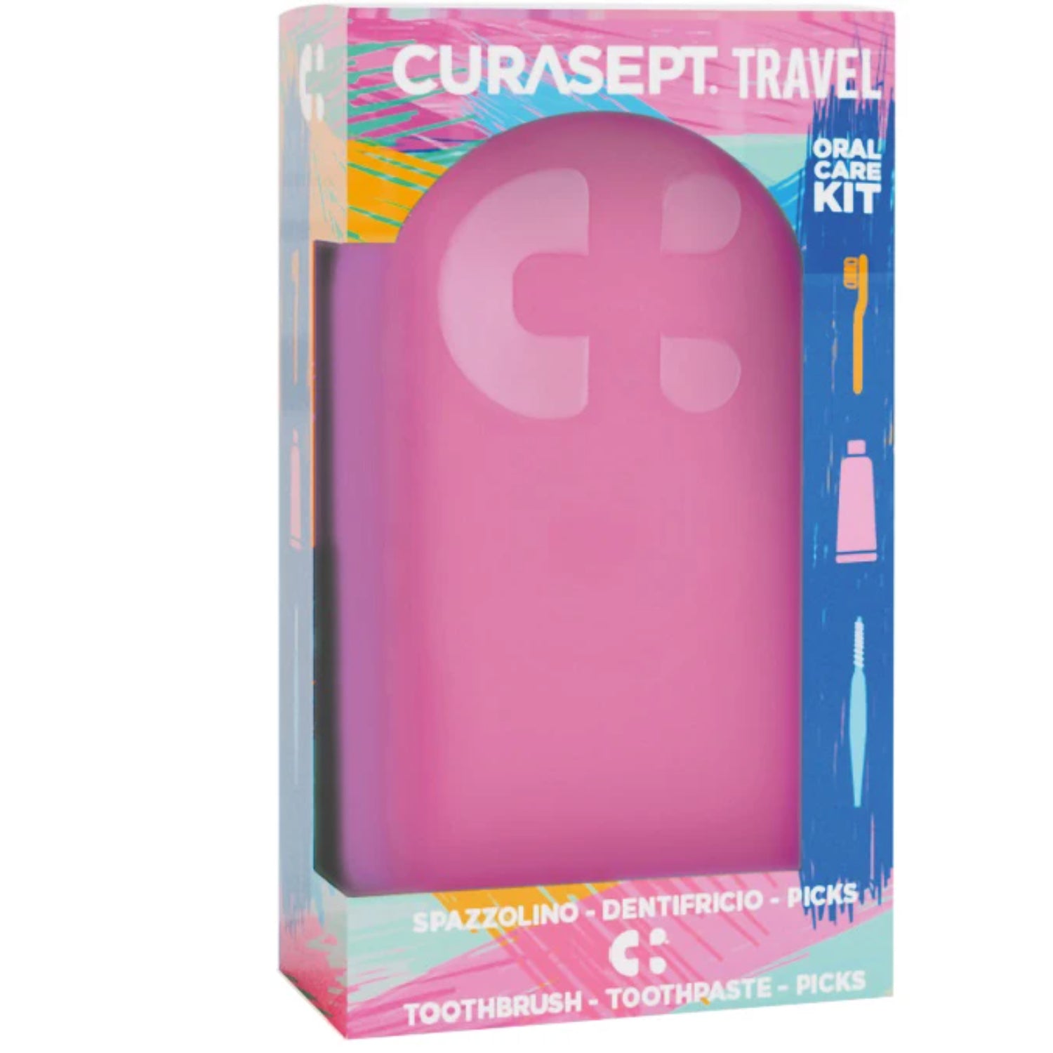 Curasept Travel | Kit Igiene Orale Viaggio Spazzolino e Dentifricio | 1 Kit

