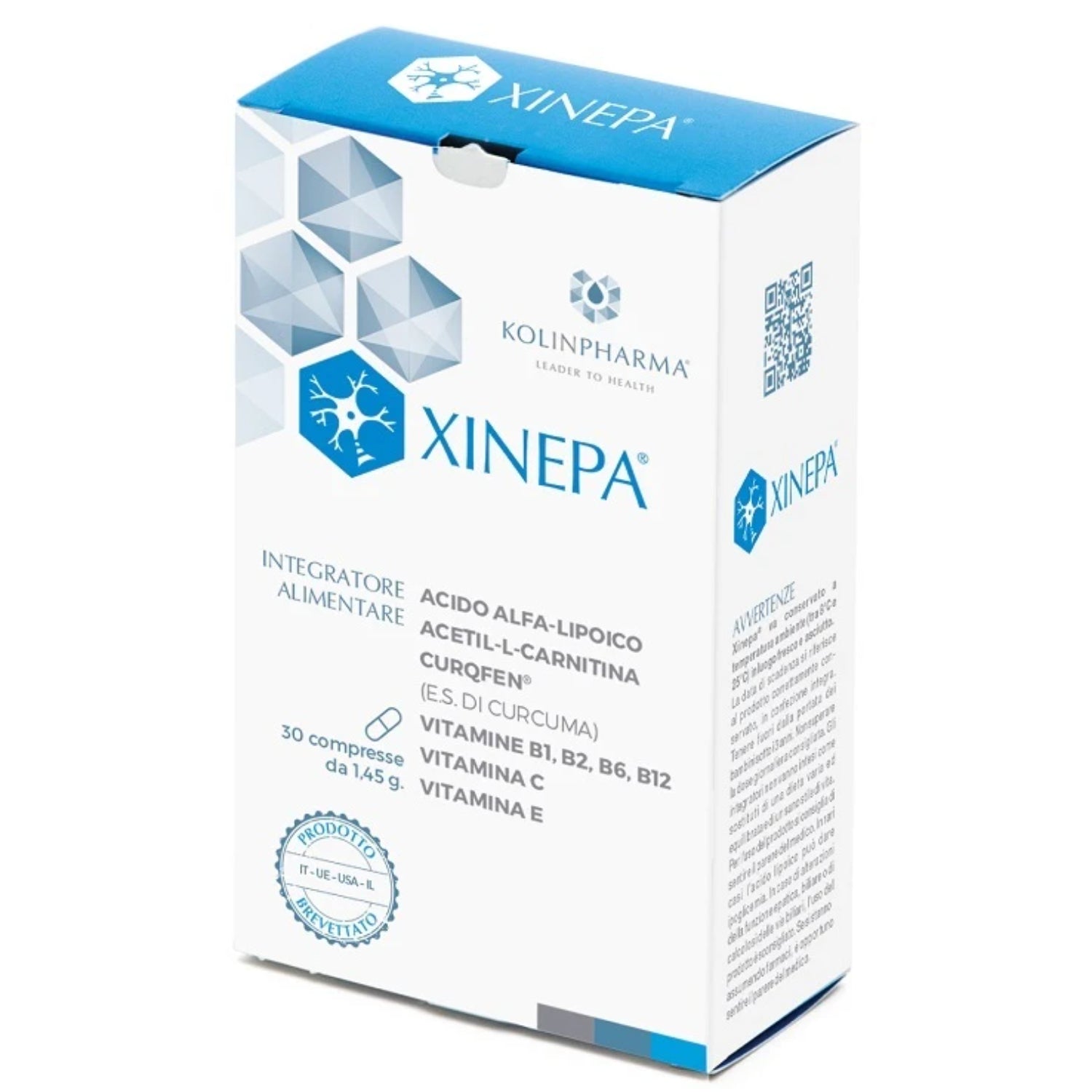 Xinepa | Integratore Sistema Nervoso Carnitina e Curcuma | 30 Compresse
