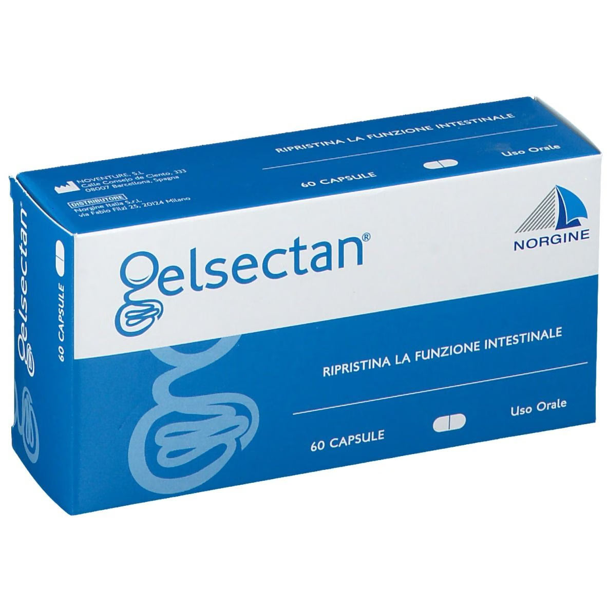 Gelsectan | Benessere Intestinale e Colon Irritabile | 60 Capsule