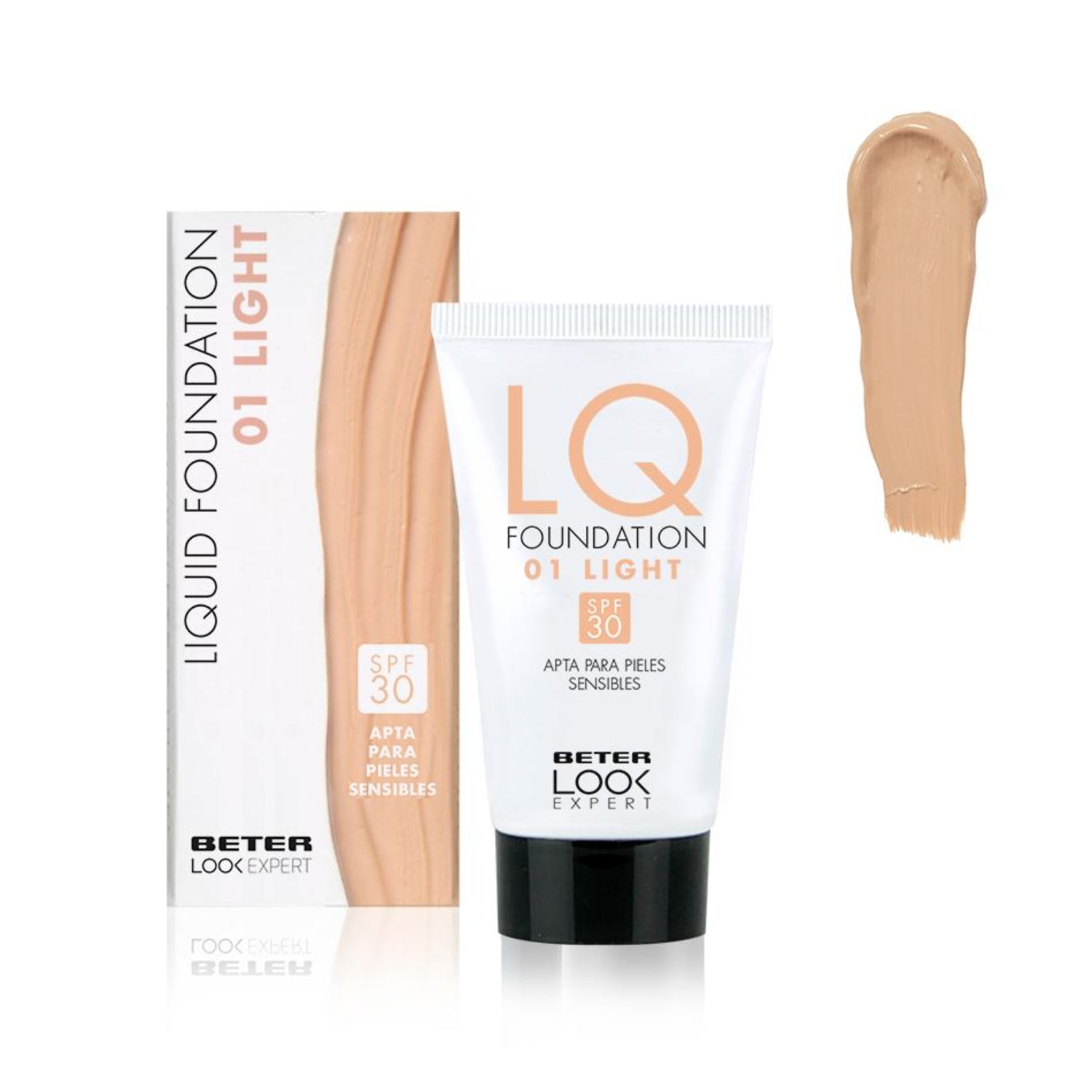 Beter Fondotinta Liquido Look Expert 01 Light SPF 30 | Anti-Età Olio Vinaccioli