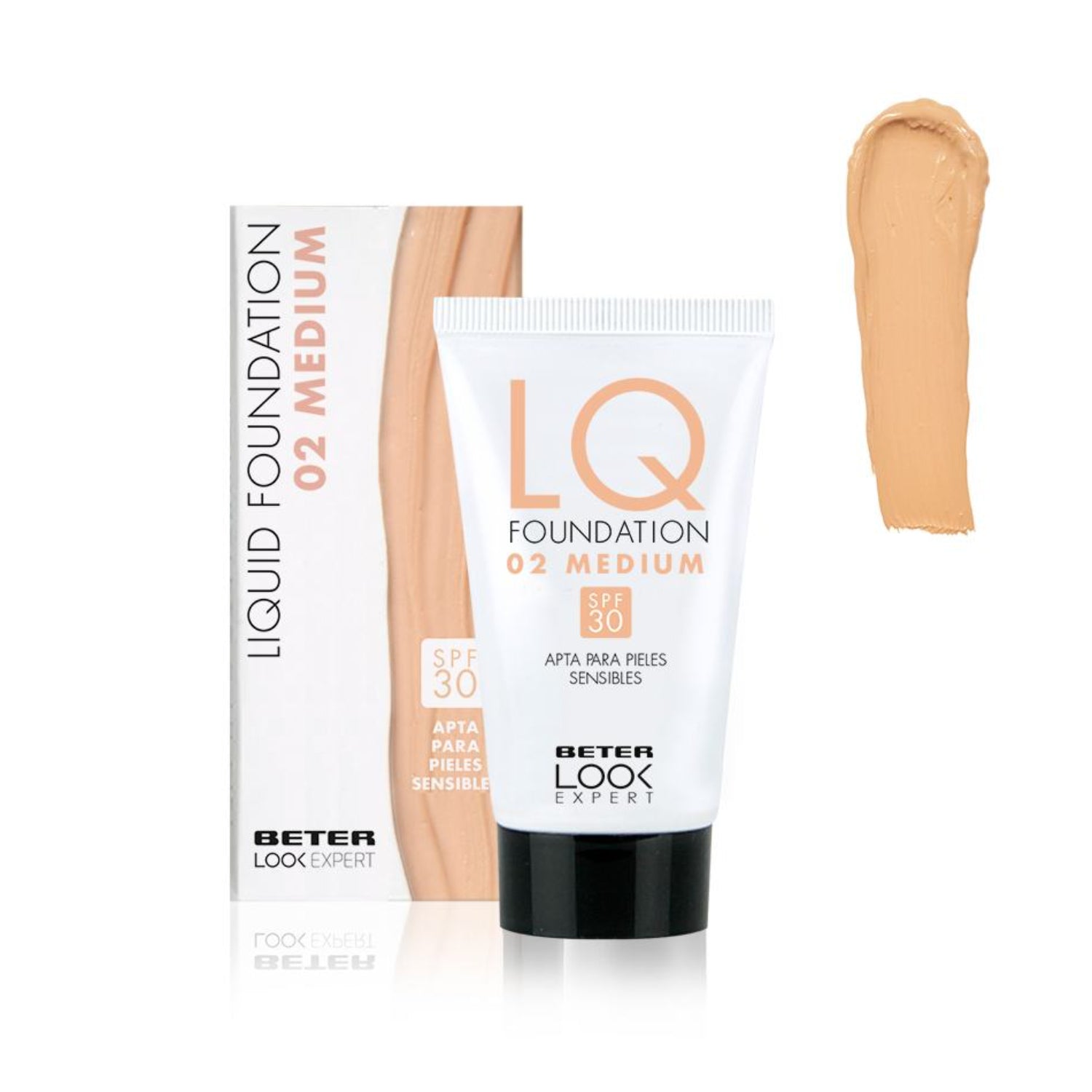 Beter Fondotinta Liquido Look Expert 02 Medium SPF 30 | Anti-Età Olio Vinaccioli