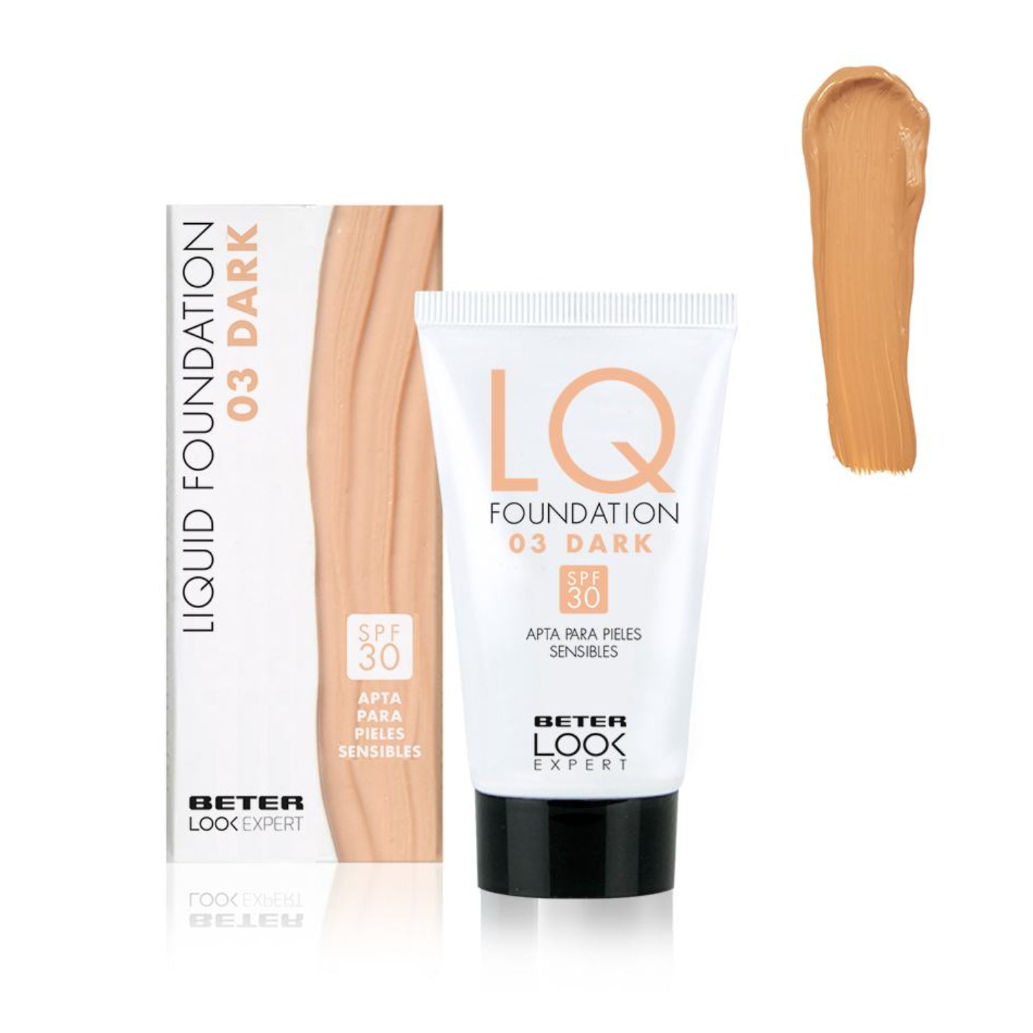 Beter Fondotinta Liquido Look Expert 03 Dark SPF 30 | Anti-Età Olio Vinaccioli