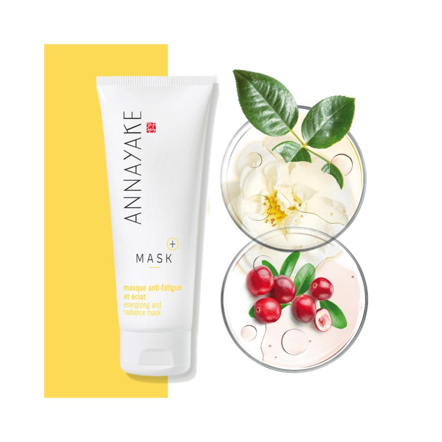 Annayake Mask+ Masque Anti-Fatigue et Éclat | Maschera Viso Illuminante | 75ml