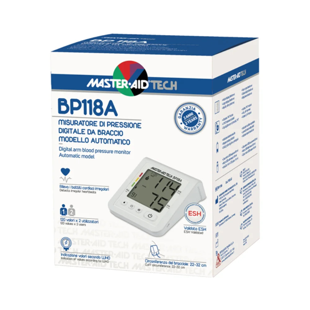 Master Aid Tech BP 118A ESH Misuratore Di Pressione Automatico Digitale Da Braccio