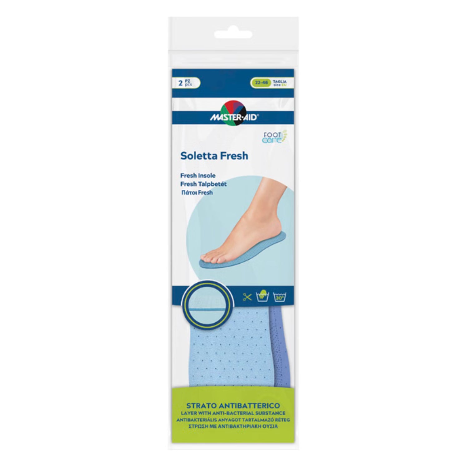 Master-Aid Foot Care Soletta Fresh | Ammortizzante e Antiodore | 2 Pezzi
