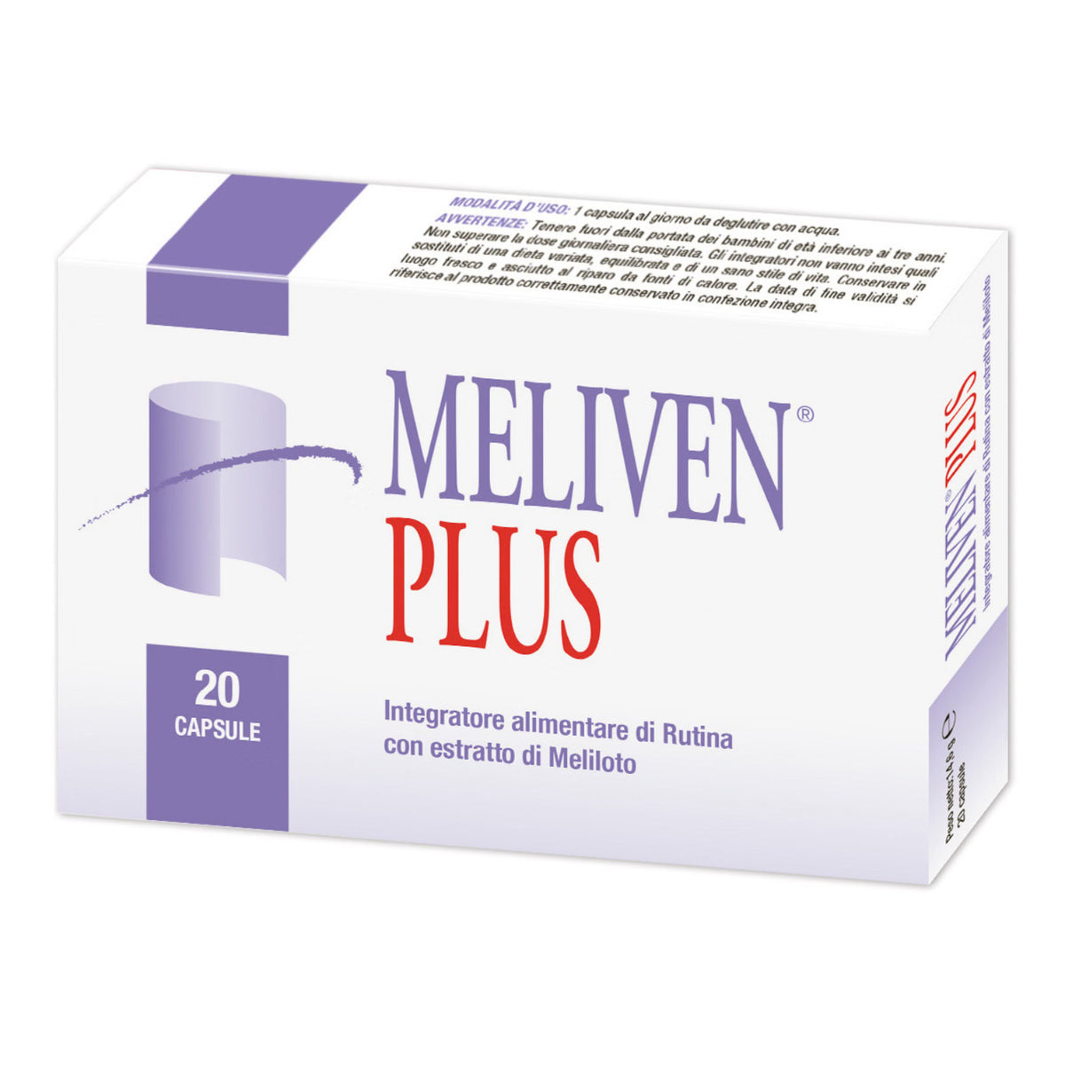 Meliven Plus integratore microcircolo meliloto rutina - 20 capsule softge